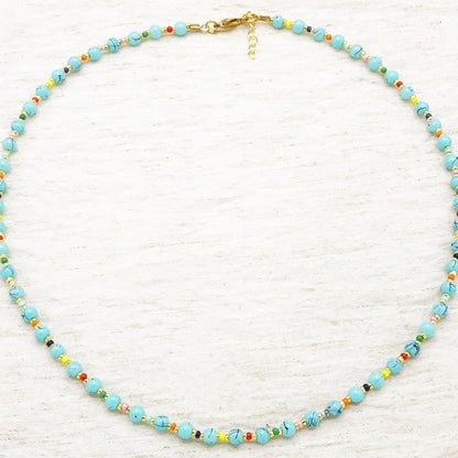 Turquoise Dreams Beaded Necklace