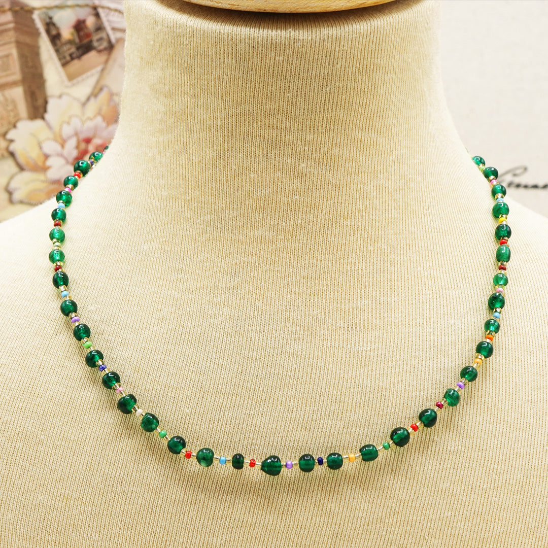 Emerald Dreams Beaded Necklace
