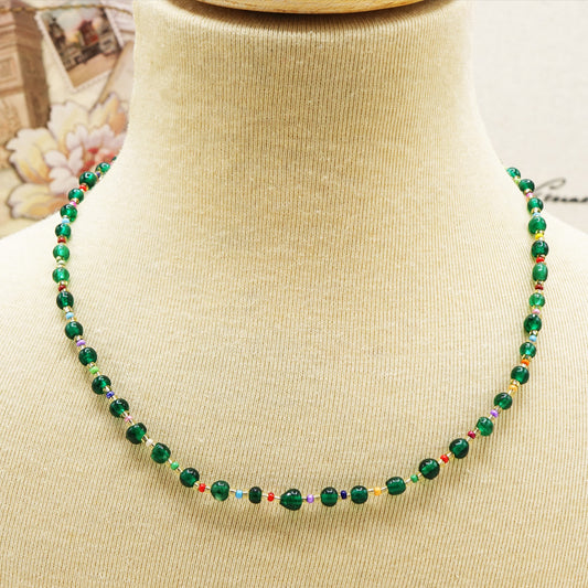 Emerald Dreams Beaded Necklace