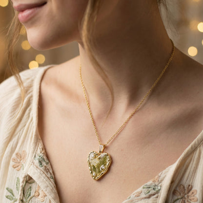 Real Pressed Leaf Resin Necklace