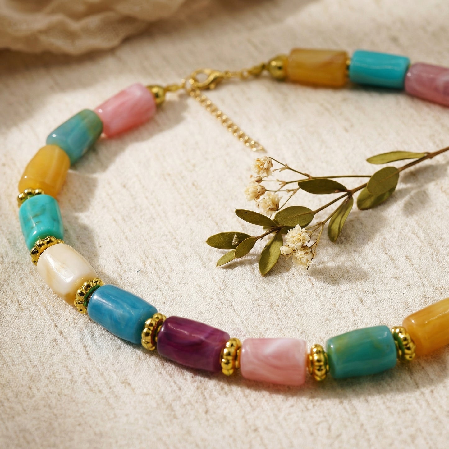 Colourful Boho Beaded Necklace