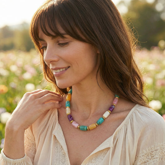 Colourful Boho Beaded Necklace