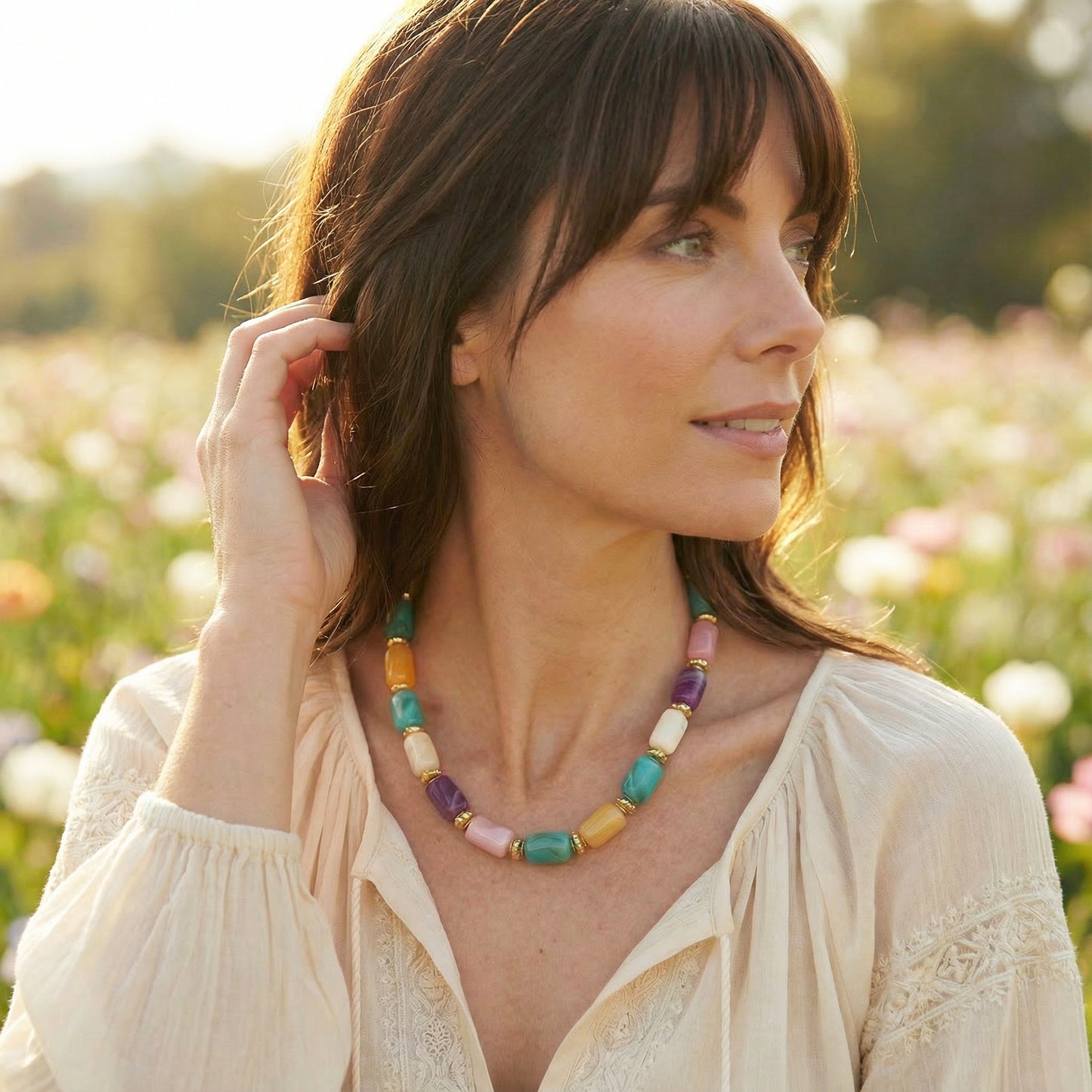 Colourful Boho Beaded Necklace