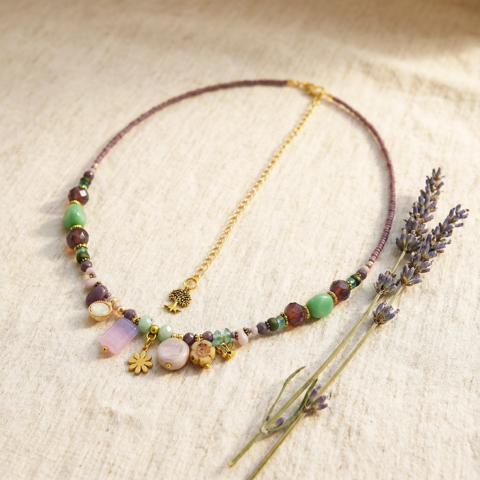 Pastel Garden Charm Necklace