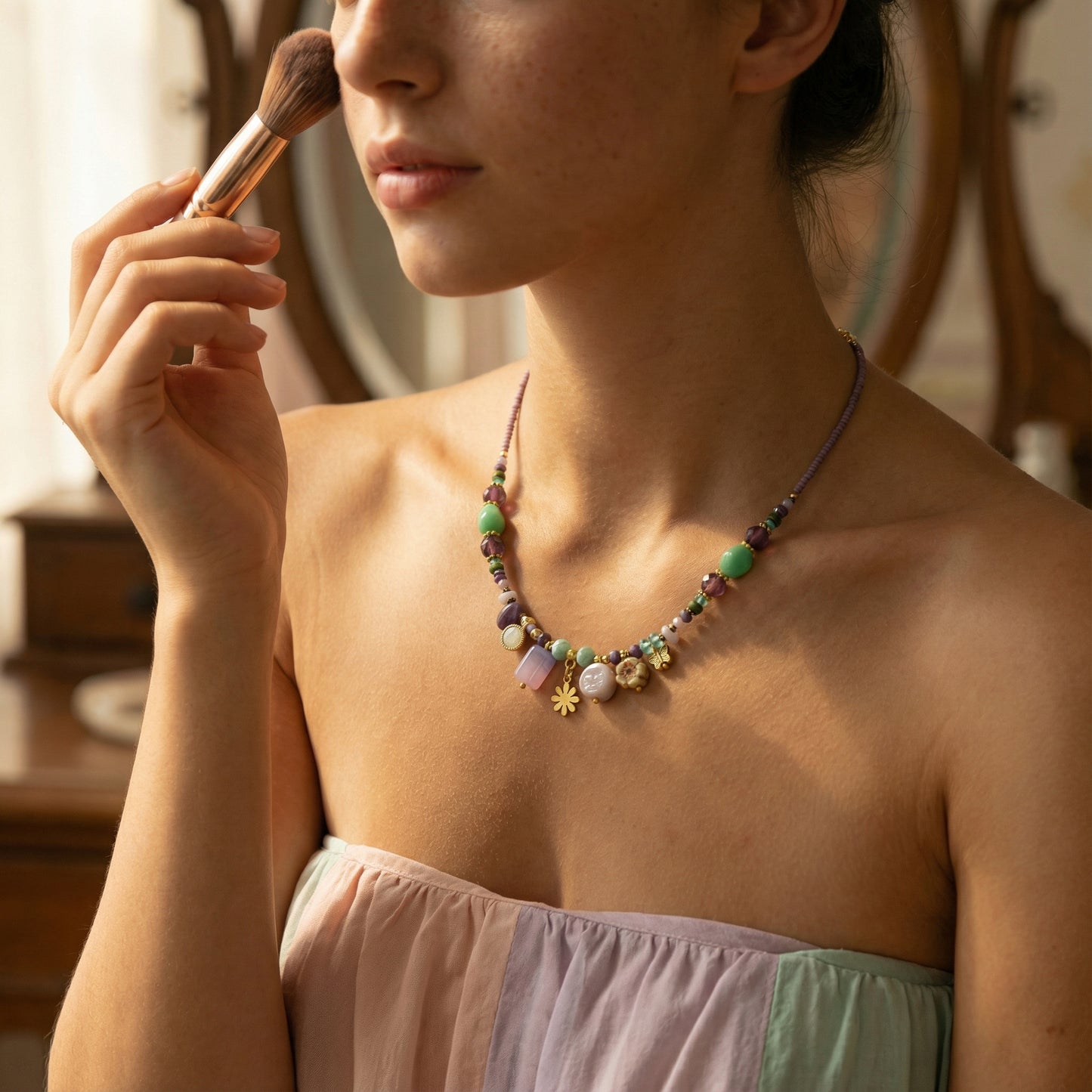 Pastel Garden Charm Necklace