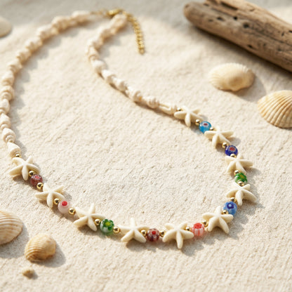 Starfish Millefiori Necklace - Verna Artisan Works
