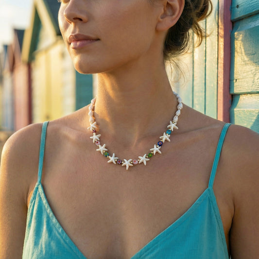 Starfish Millefiori Necklace - Verna Artisan Works
