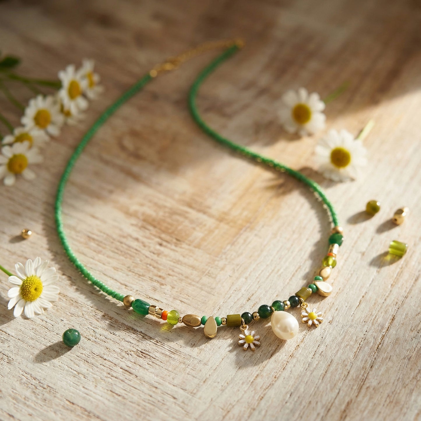 Boho Garden Pearl Necklace - Verna Artisan Works