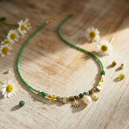Boho Garden Pearl Necklace - Verna Artisan Works