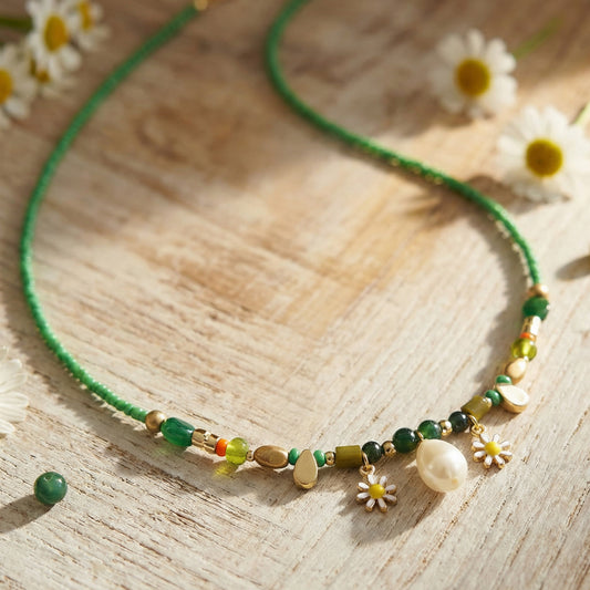 Boho Garden Pearl Necklace - Verna Artisan Works
