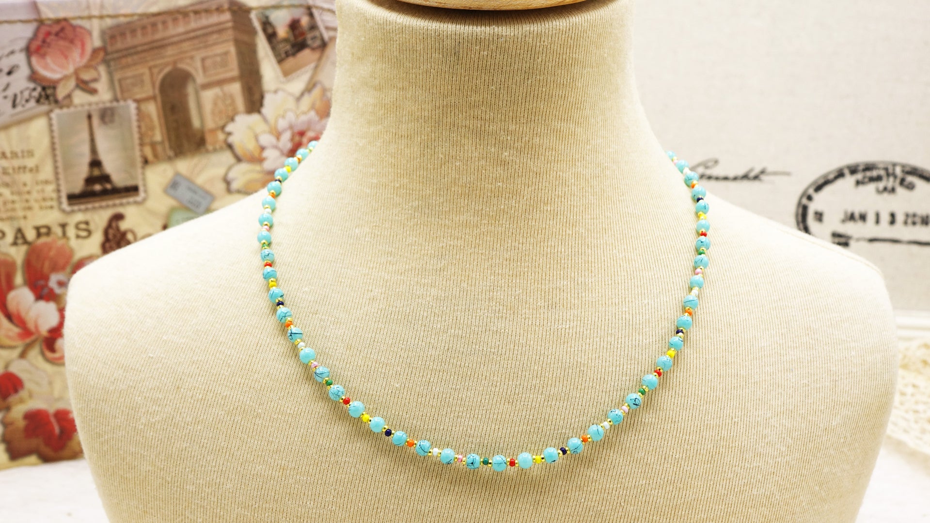 Turquoise Dreams Beaded Necklace
