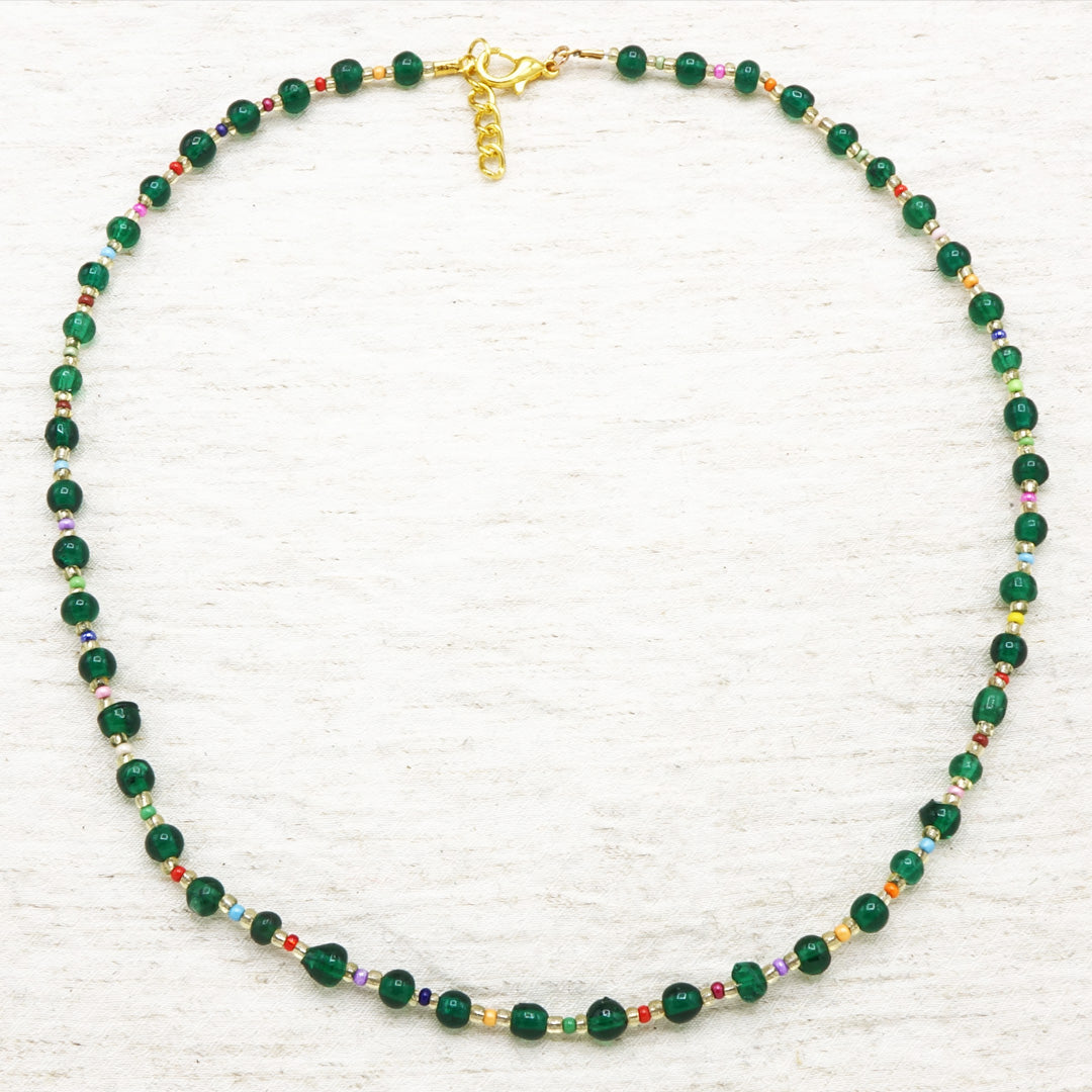 Emerald Dreams Beaded Necklace