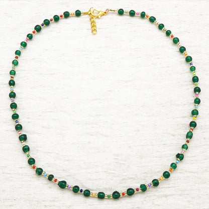 Emerald Dreams Beaded Necklace