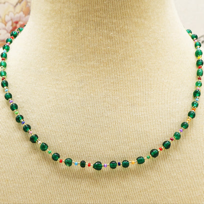 Emerald Dreams Beaded Necklace