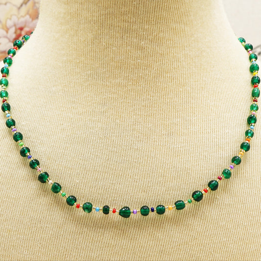 Emerald Dreams Beaded Necklace