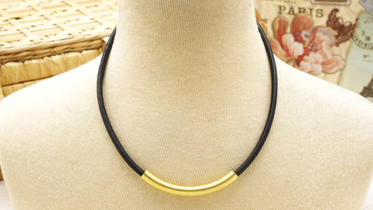 Boho Leather Choker Necklace