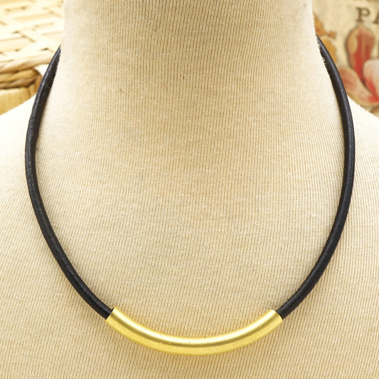 Boho Leather Choker Necklace