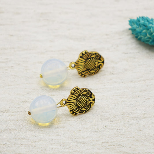 Moonstone Crystal Stone Earrings