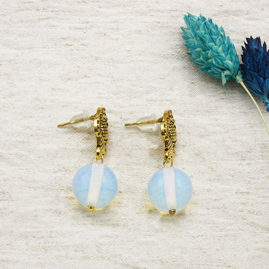 Moonstone Crystal Stone Earrings
