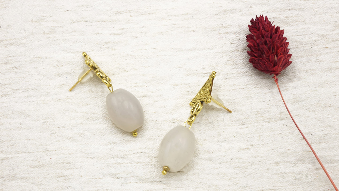 Agate Crystal Stone Earrings