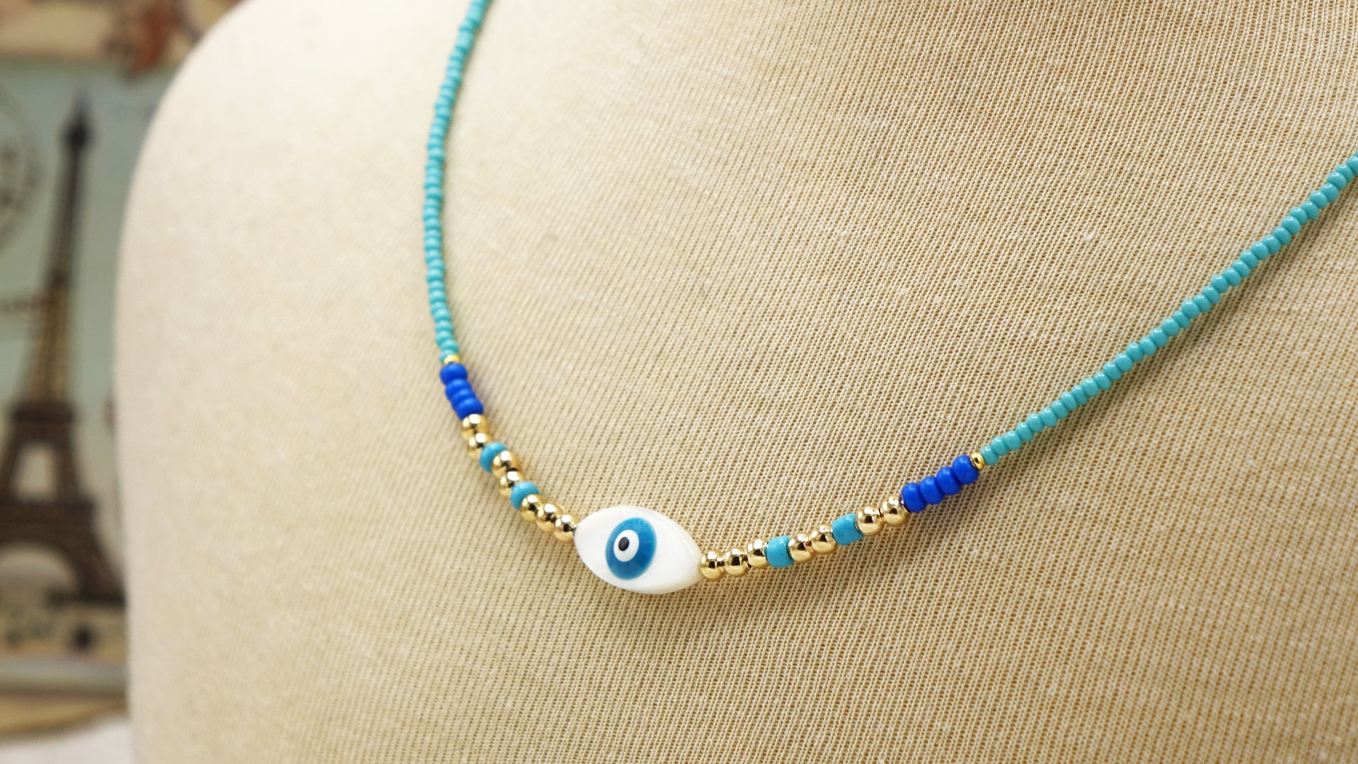 Beaded Evil Eye Necklace