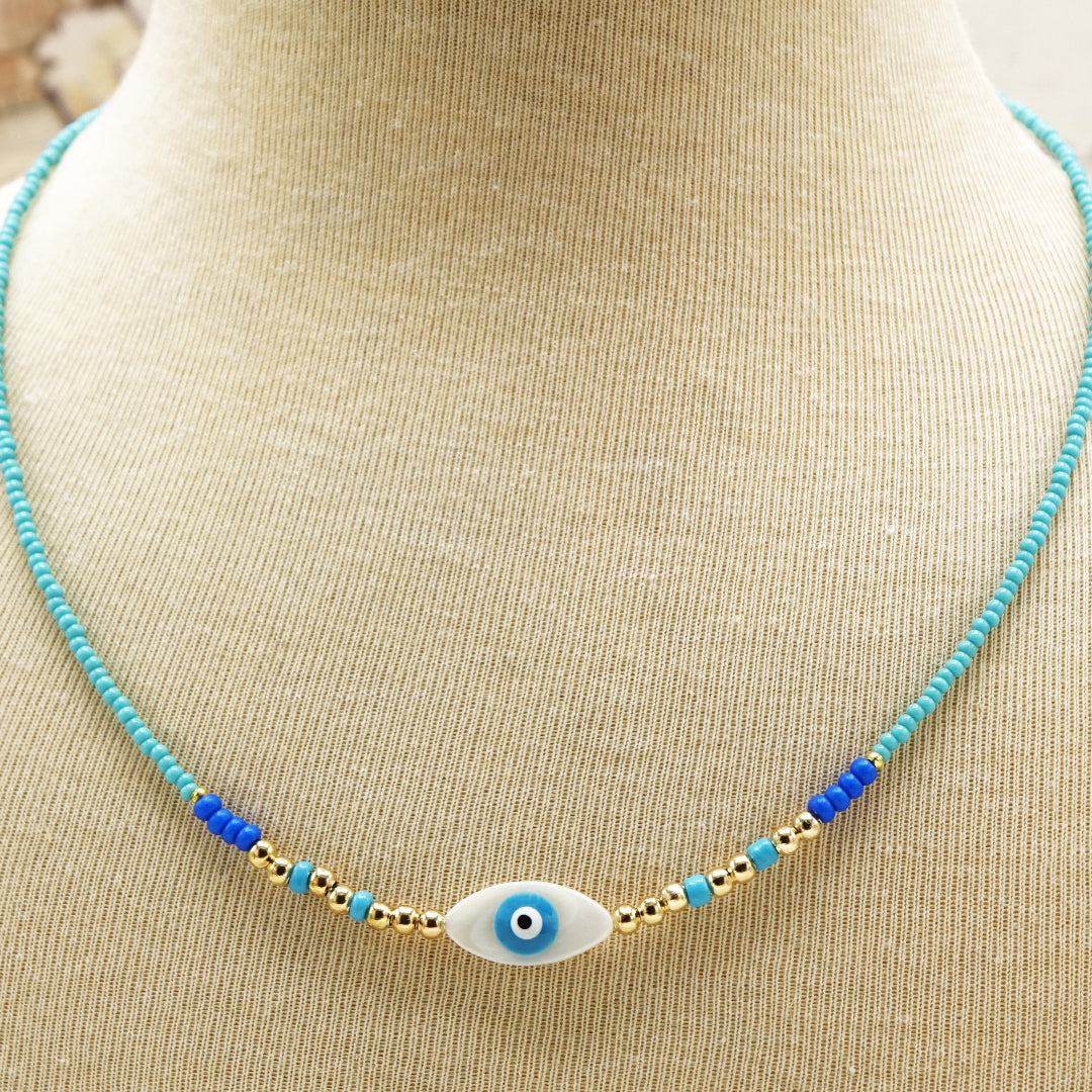Beaded Evil Eye Necklace