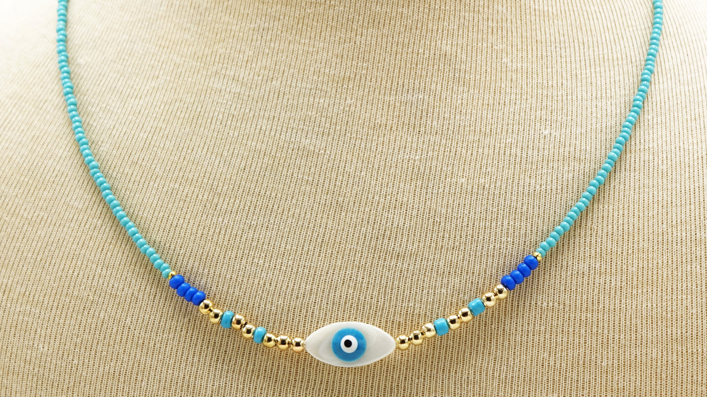 Beaded Evil Eye Necklace