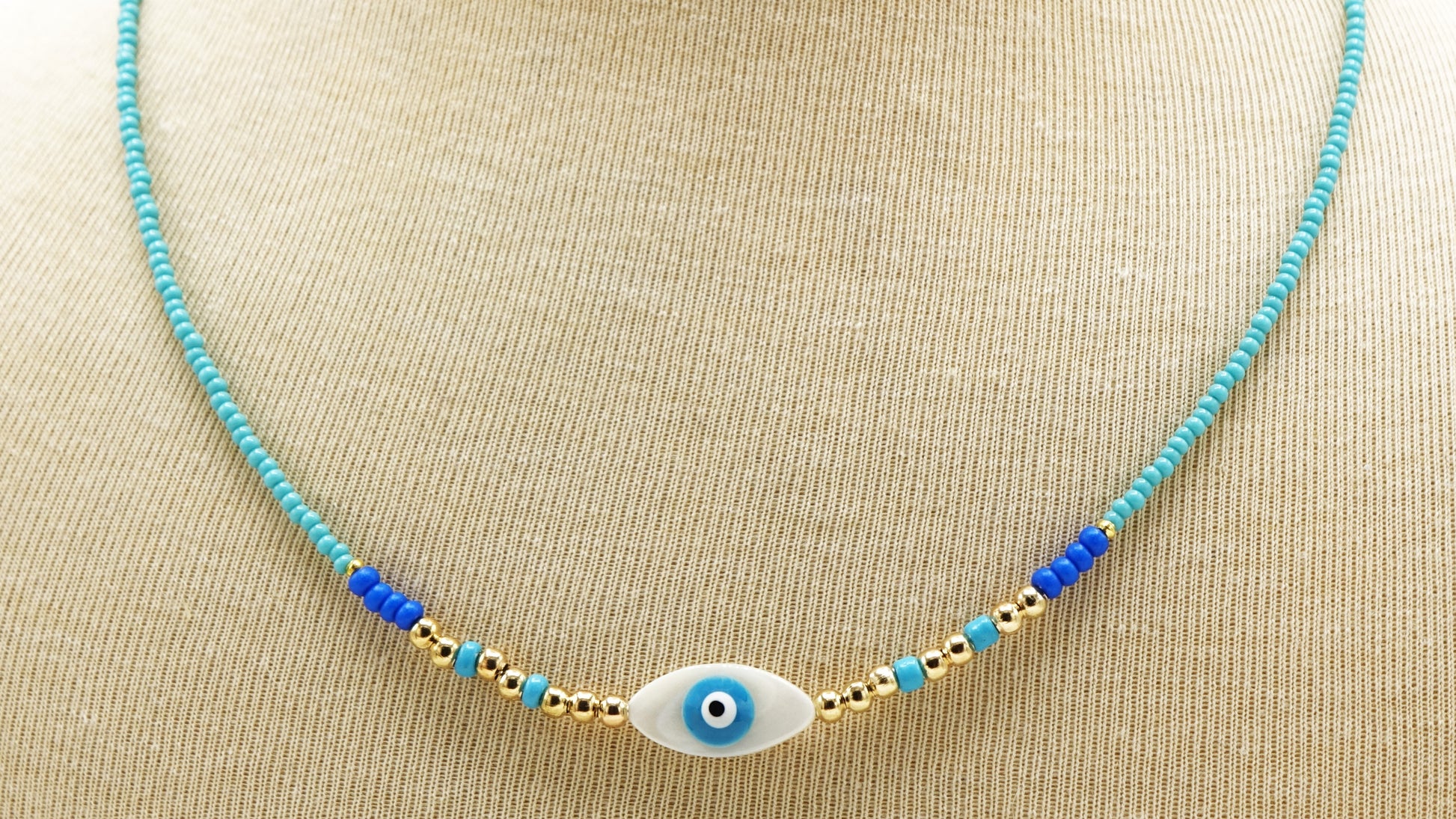 Beaded Evil Eye Necklace