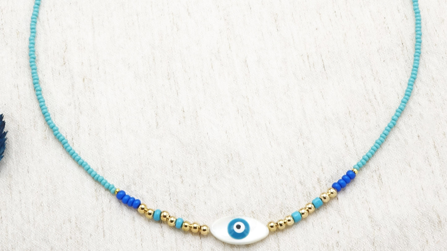 Beaded Evil Eye Necklace
