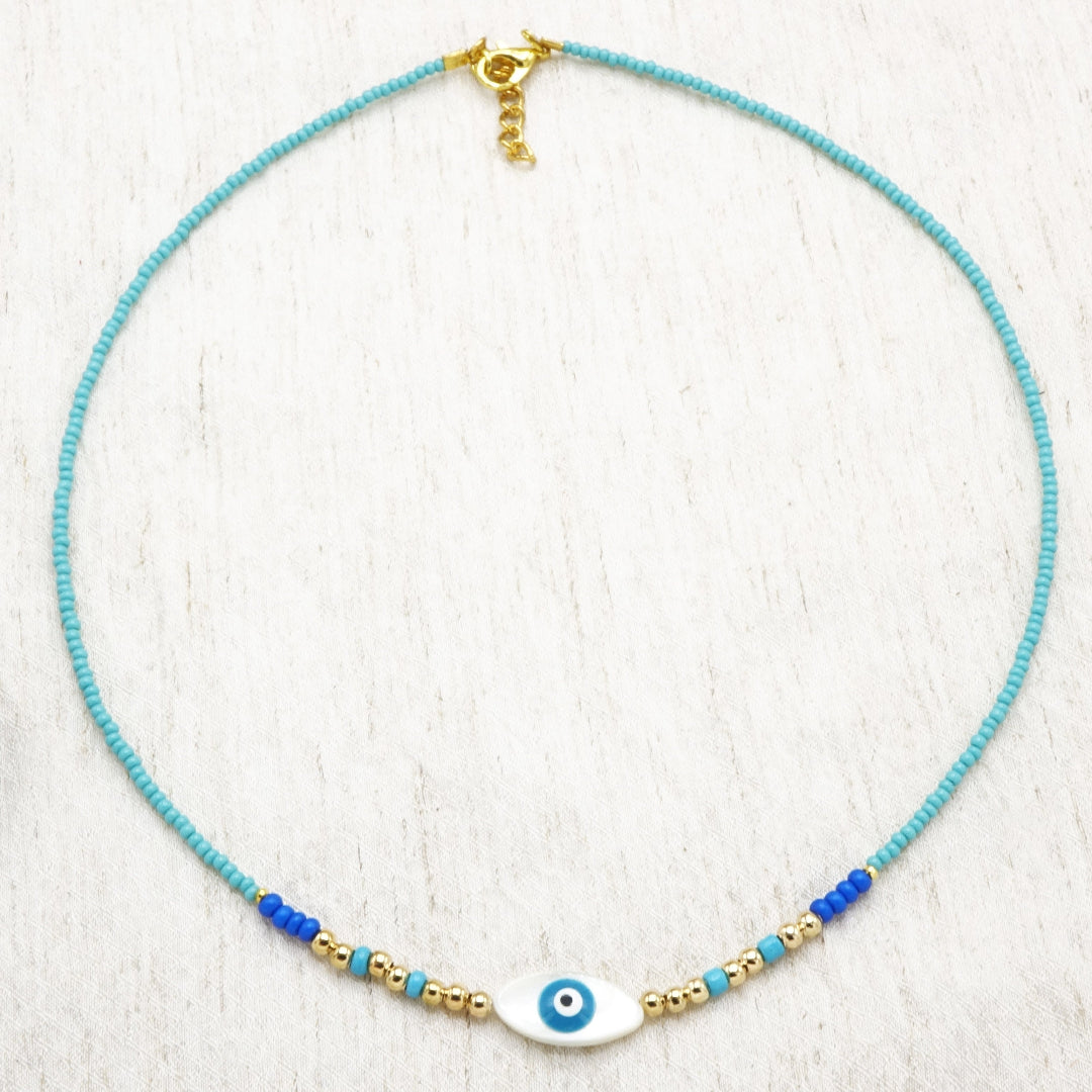Beaded Evil Eye Necklace