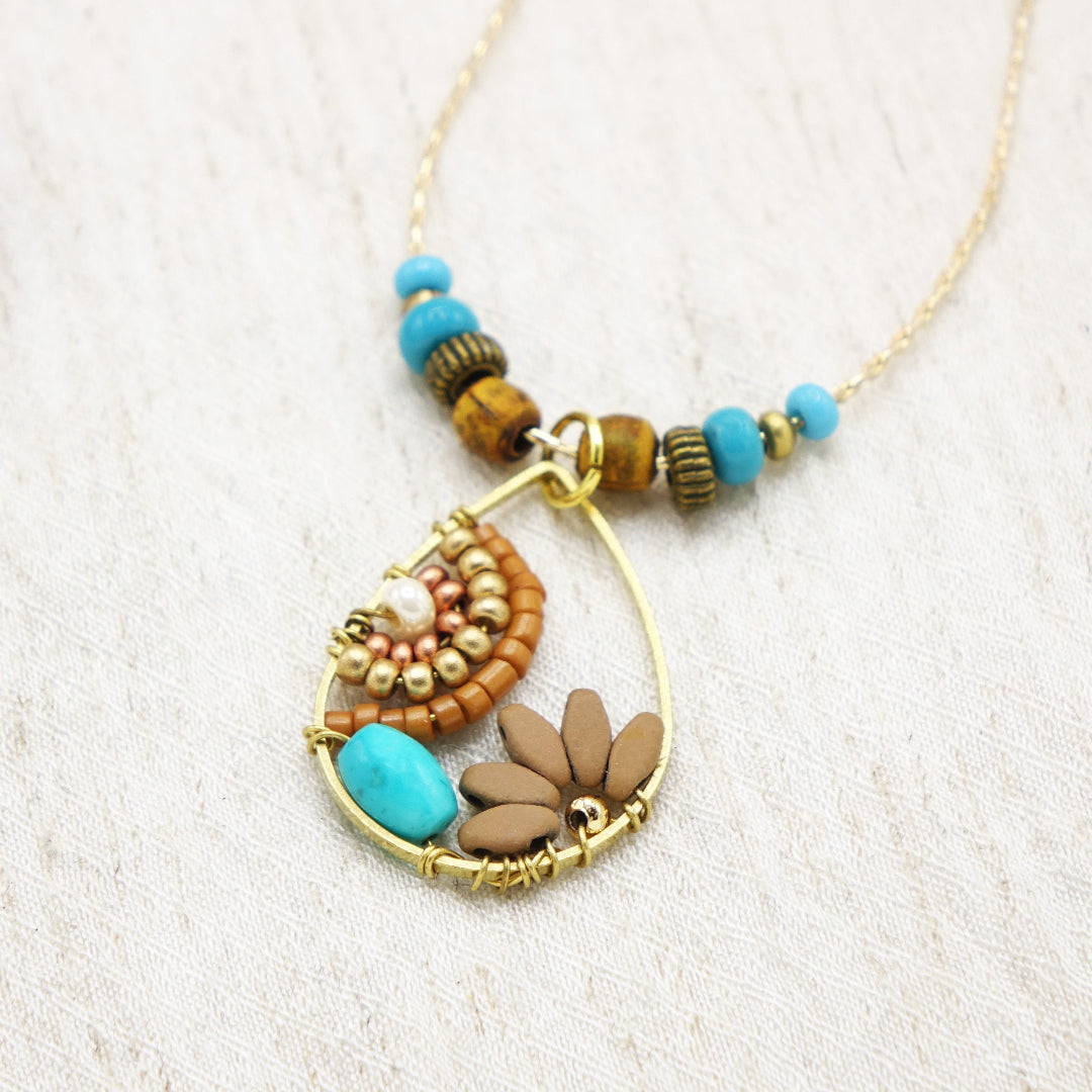 Handwired Flower Necklace