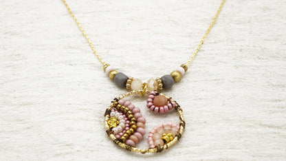 Boho Beaded Handwired Necklace