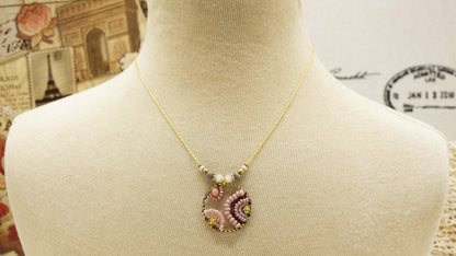 Boho Beaded Handwired Necklace