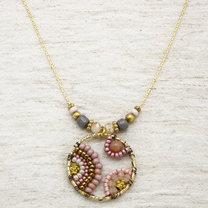 Boho Beaded Handwired Necklace