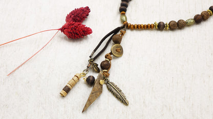Beaded Long Tribal Necklace