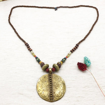 Boho Beaded Long Pendant Necklace
