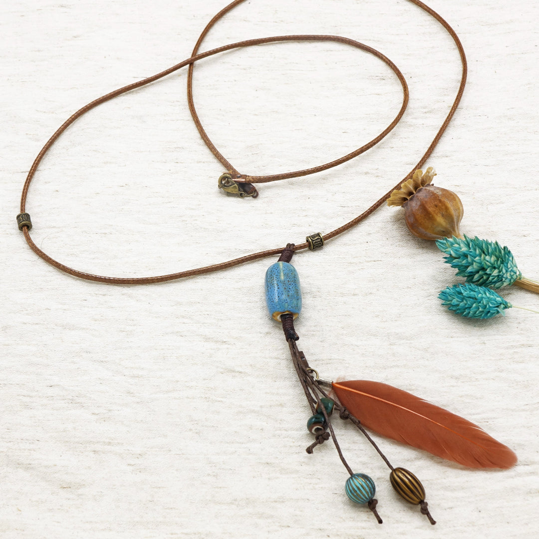 Boho Beaded Long Necklace