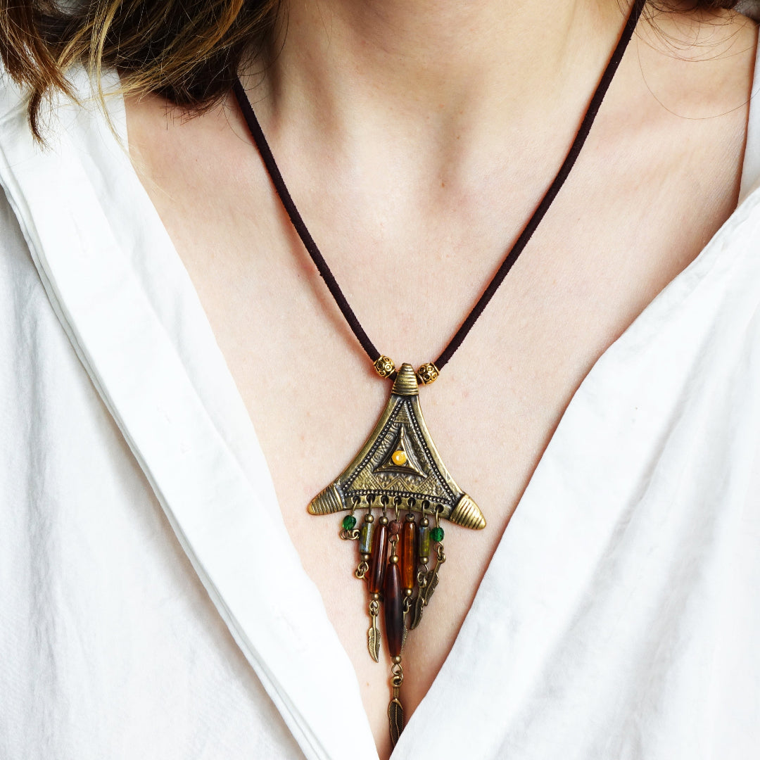 Boho Beaded Long Necklace