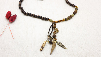 Beaded Long Tribal Necklace
