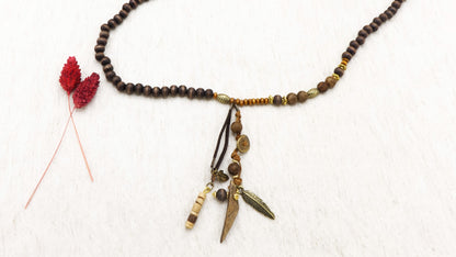 Beaded Long Tirbal Necklace