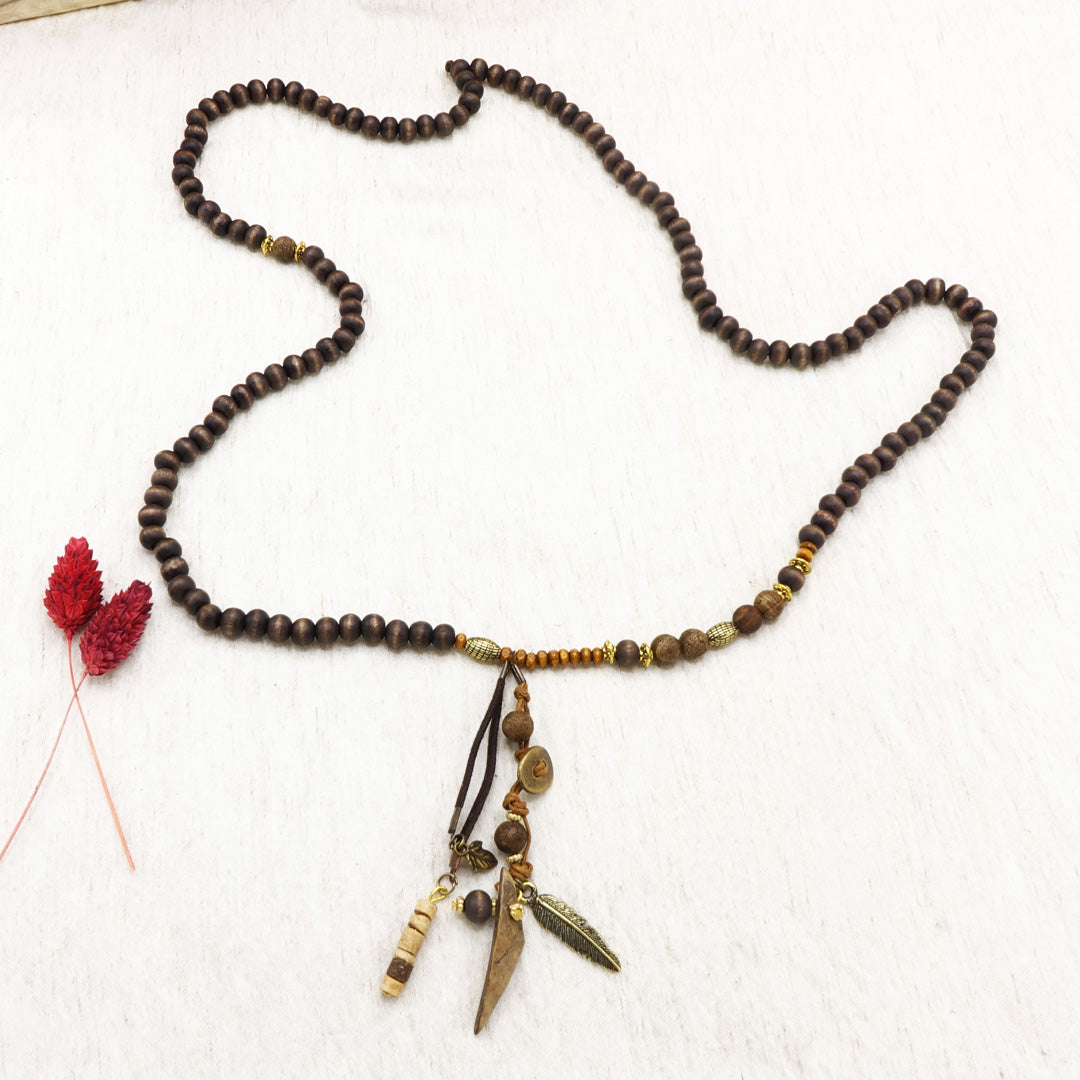 Beaded Long Tribal Necklace