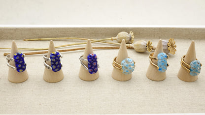 Murano-Style Millefiori Glass Rings – Assorted Band Designs | Wholesale Only