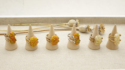 Murano-Style Millefiori Glass Rings – Assorted Band Designs | Wholesale Only