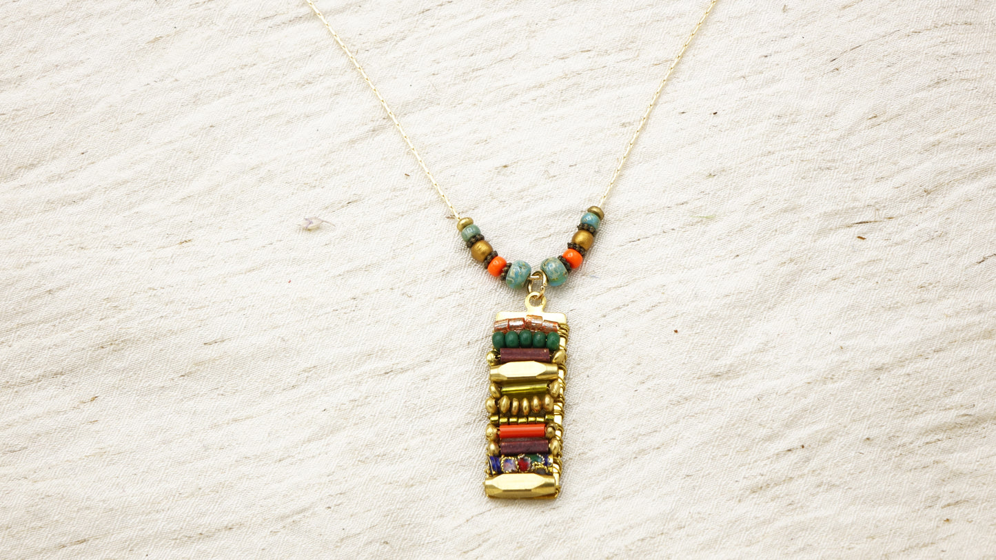Boho Bedaded Handwired Necklace