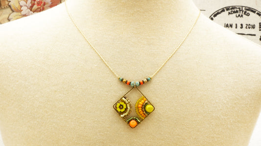 Boho Handwired Necklace - Citrus - Verna Artisan Works