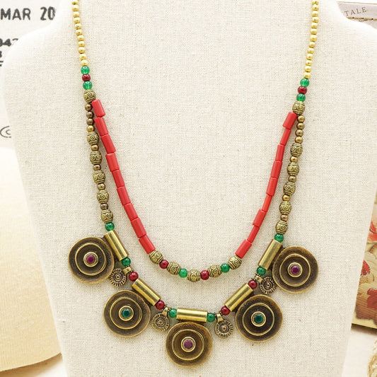 Bohemian Tribal Beaded Necklace