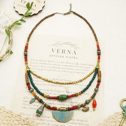 Triple Layered Turquoise Necklace