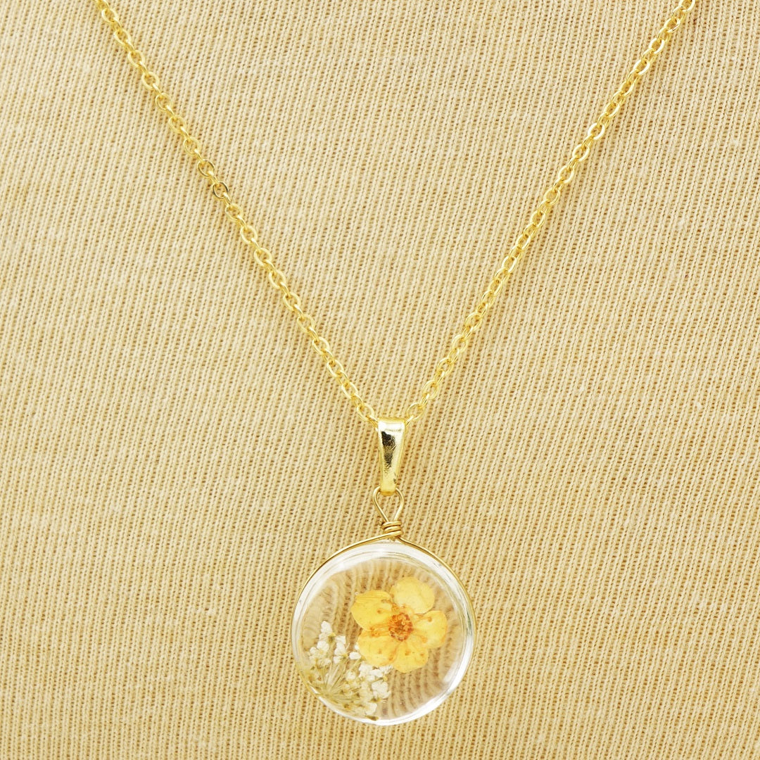 Buttercup Real Flower Necklace