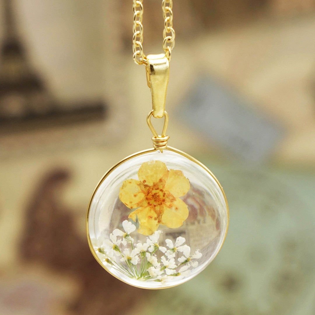 Buttercup Real Flower Necklace