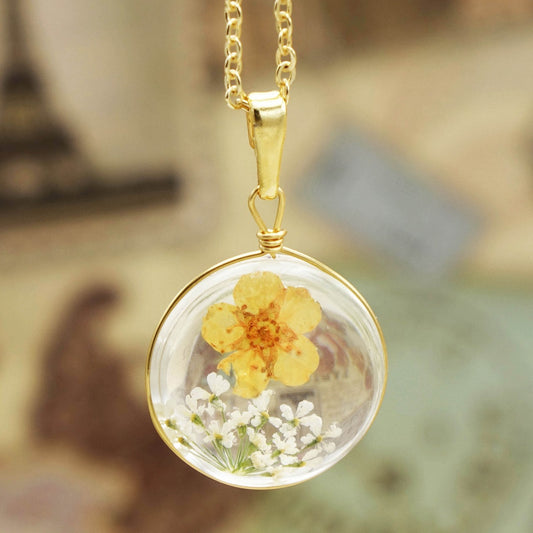 Buttercup Real Flower Necklace